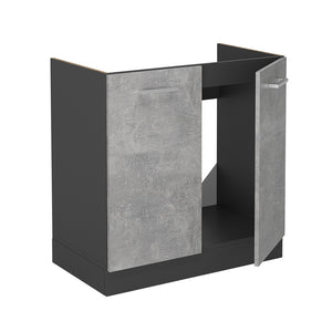 Vicco Mobile lavello cucina Calcestruzzo 80 cm senza piano di lavoro