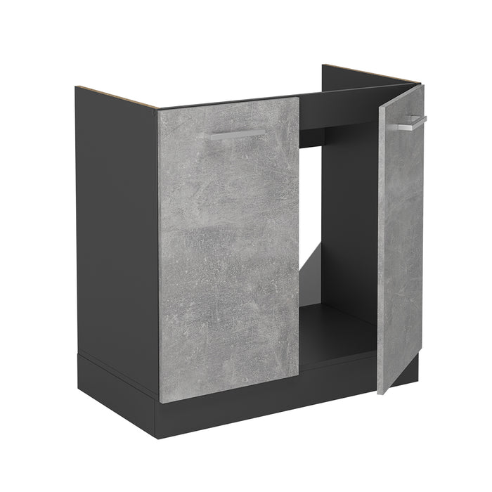 Vicco Mobile lavello cucina Calcestruzzo 80 cm PL Marmo