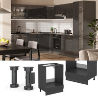 Vicco Mobile per forno da incasso Antracite lucido 60 cm , PL Antracite