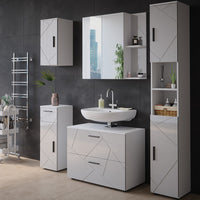 Vicco Mobile a specchio per il bagno Bianco lucido 80 x 75 cm