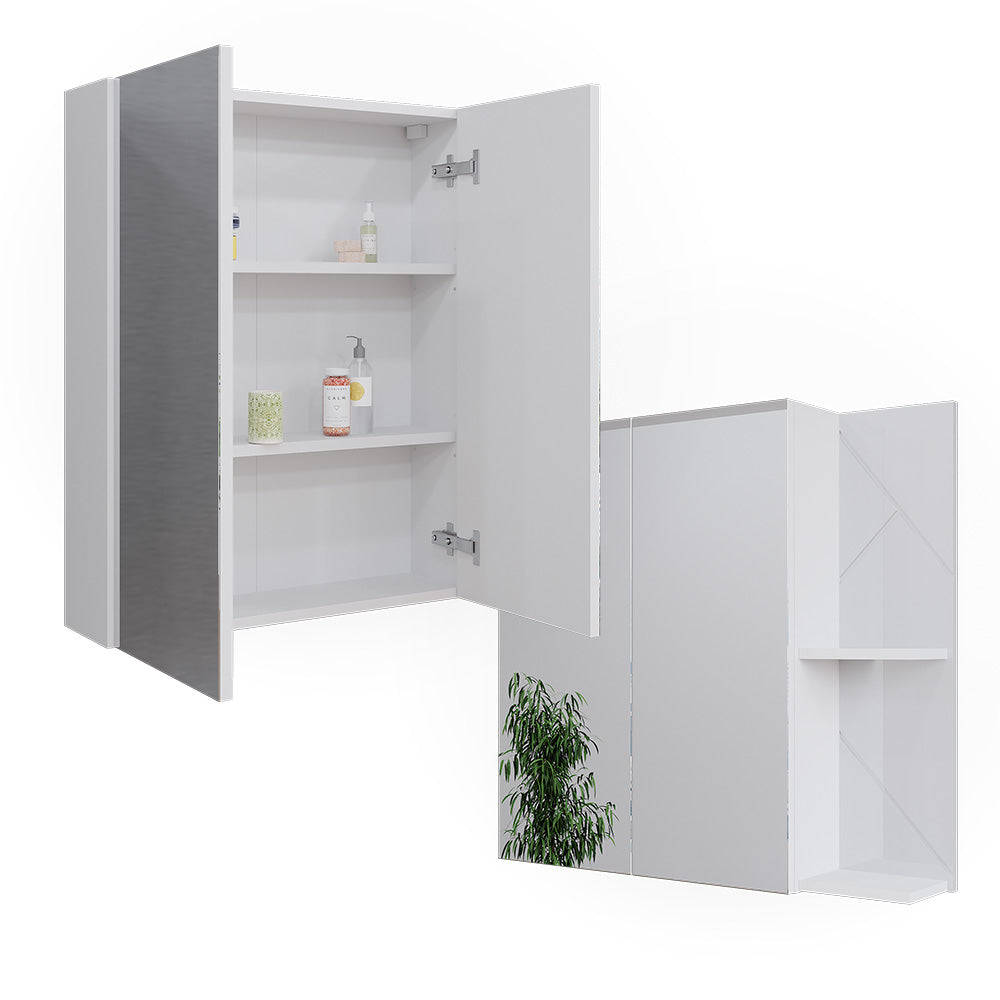Vicco Mobile a specchio per il bagno Bianco lucido 80 x 75 cm