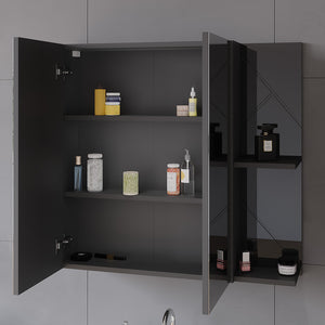 Vicco Mobile a specchio per il bagno Antracite lucido 80 x 75 cm