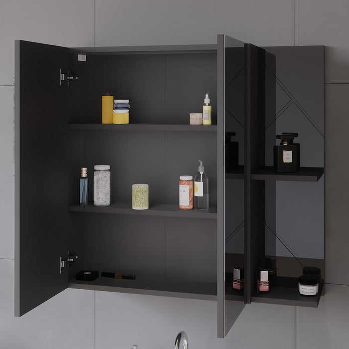 Vicco Mobile a specchio per il bagno Antracite lucido 80 x 75 cm