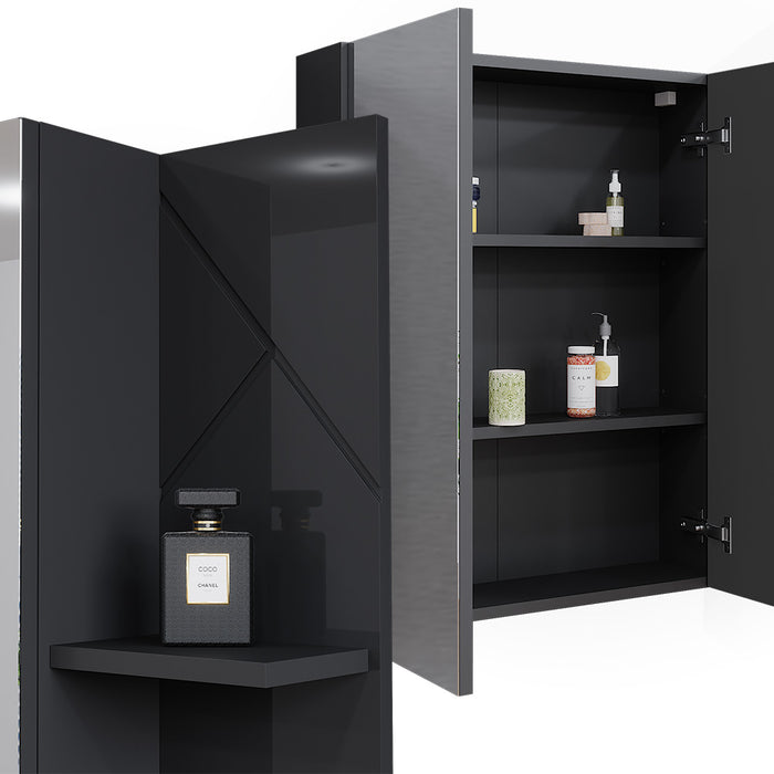 Vicco Mobile a specchio per il bagno Antracite lucido 80 x 75 cm