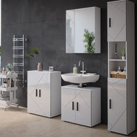 Vicco Mobile a specchio per il bagno Bianco lucido 60 x 75 cm