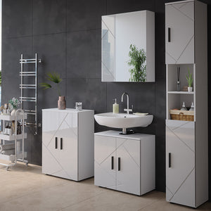 Vicco Mobile a specchio per il bagno Bianco lucido 60 x 75 cm