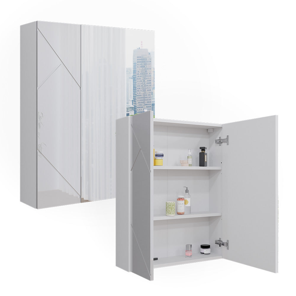 Vicco Mobile a specchio per il bagno Bianco lucido 60 x 75 cm
