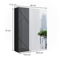 Vicco Mobile a specchio per il bagno Antracite/antracite lucido 60 x 75 cm