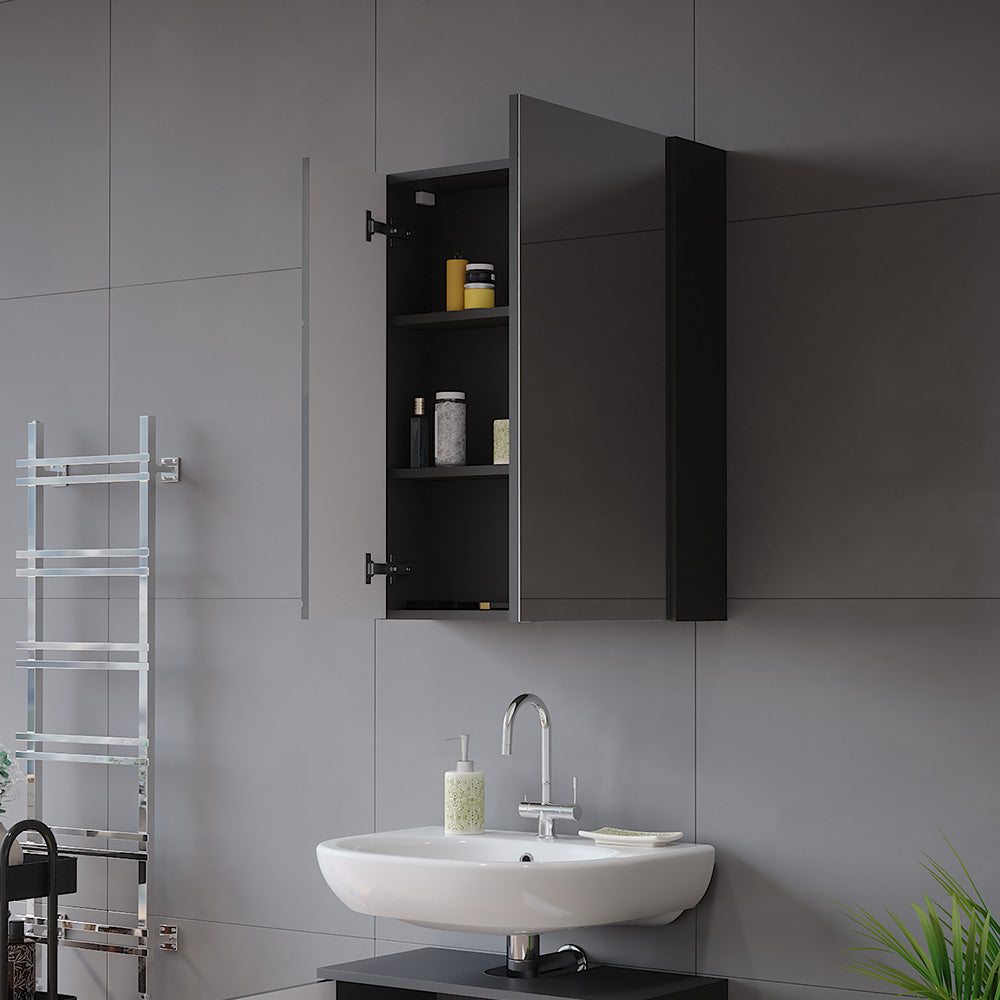 Vicco Mobile a specchio per il bagno Antracite/antracite lucido 60 x 75 cm