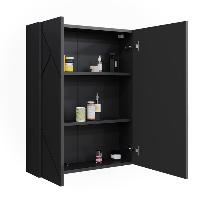 Vicco Mobile a specchio per il bagno Antracite/antracite lucido 60 x 75 cm