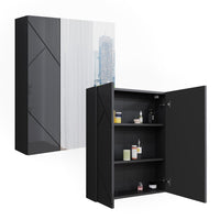 Vicco Mobile a specchio per il bagno Antracite/antracite lucido 60 x 75 cm