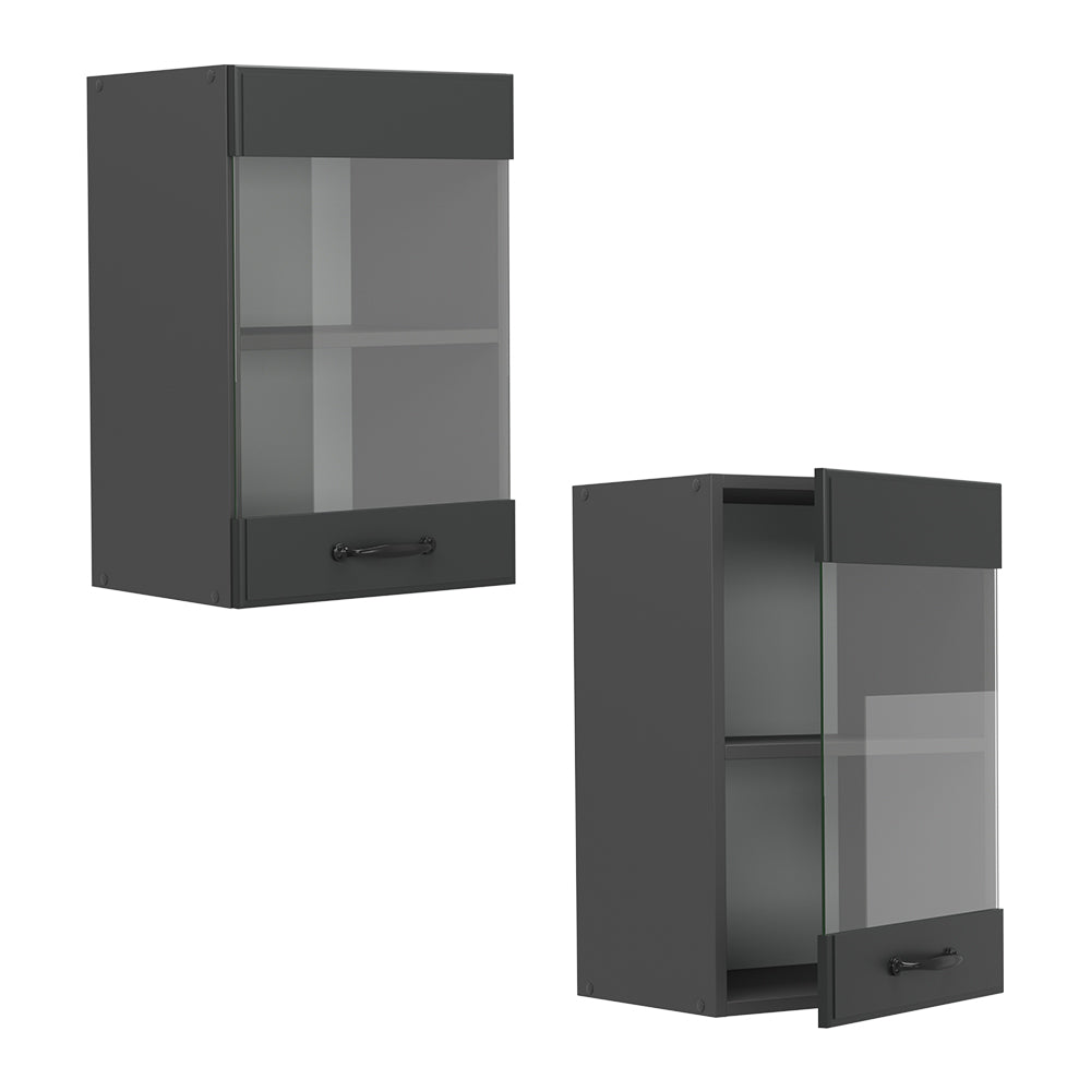 Vicco Mobile da cucina in vetro Antracite casa di campagna 40 cm