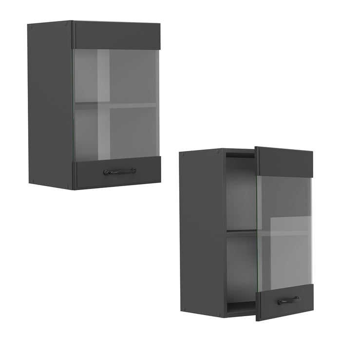 Vicco Mobile da cucina in vetro Antracite casa di campagna 40 cm