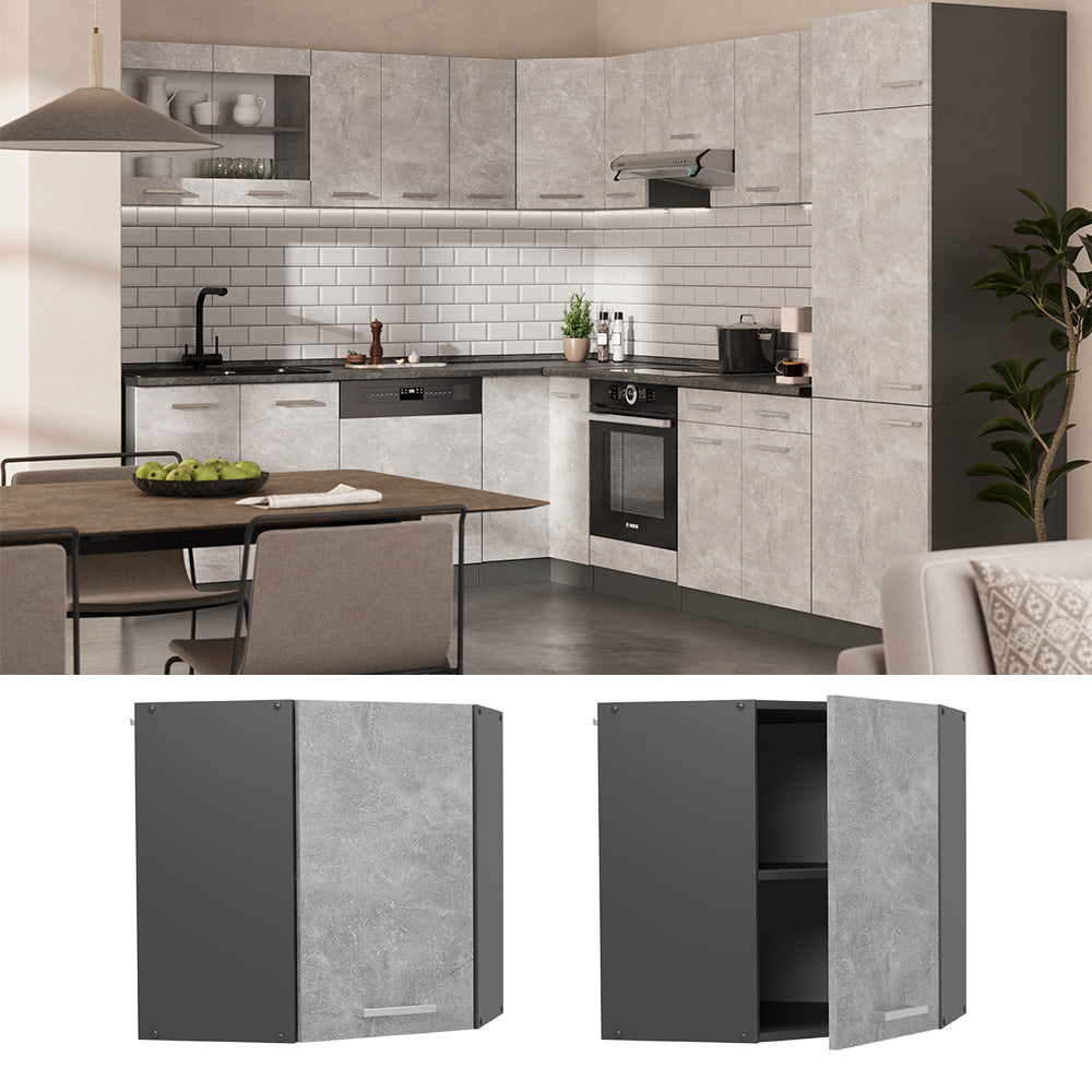 Vicco Mobile angolare da cucina Calcestruzzo 57 cm