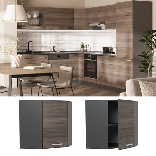 Vicco Mobile angolare da cucina Grigio nobile 57 cm