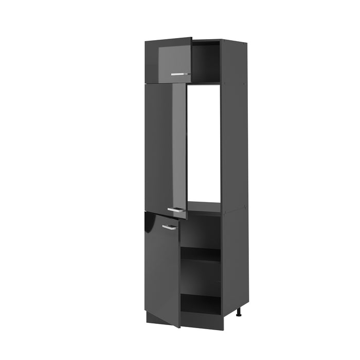 Vicco Armadio frigorifero Antracite lucido 60 cm