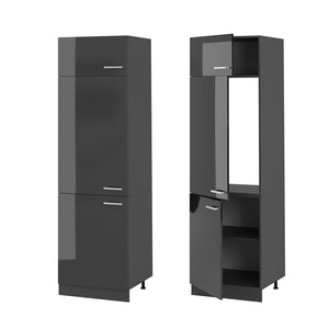 Vicco Armadio frigorifero Antracite lucido 60 cm