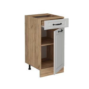 Vicco Mobiletto base per cucina Bianco casa di campagna 40 cm , PL Antracite