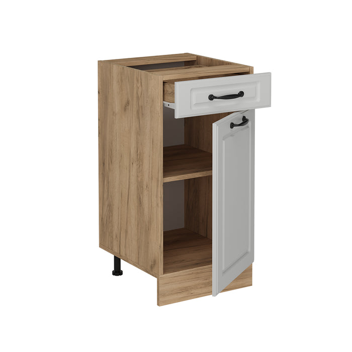 Vicco Mobiletto base per cucina Bianco casa di campagna 40 cm PL Marmo