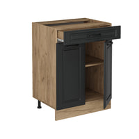 Vicco Mobiletto base per cucina Antracite casa di campagna 60 cm PL Marmo