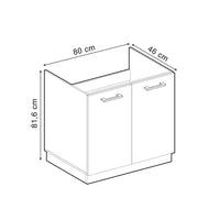 Vicco Mobile lavello cucina Sonoma 80 cm PL Marmo