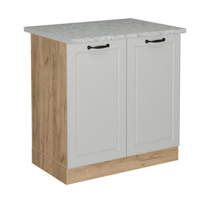 Vicco Mobile lavello cucina Bianco casa di campagna 80 cm PL Marmo