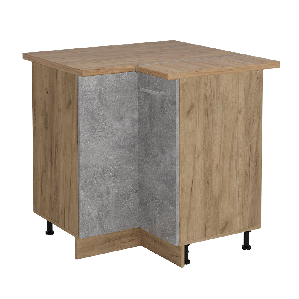 Vicco Mobile ad angolo cucina Calcestruzzo 75.6 cm , PL Rovere