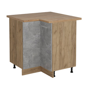 Vicco Mobile ad angolo cucina Calcestruzzo 75.6 cm , PL Rovere