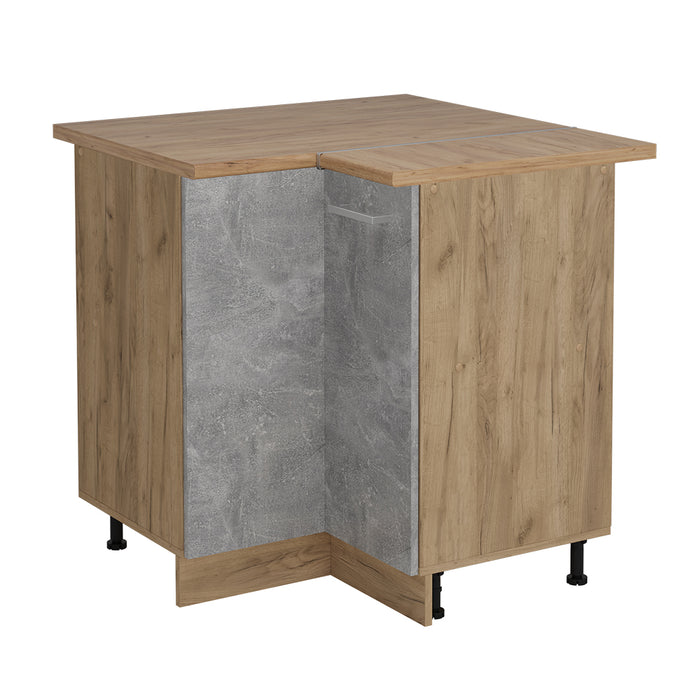 Vicco Mobile ad angolo cucina Calcestruzzo 75.6 cm , PL Rovere