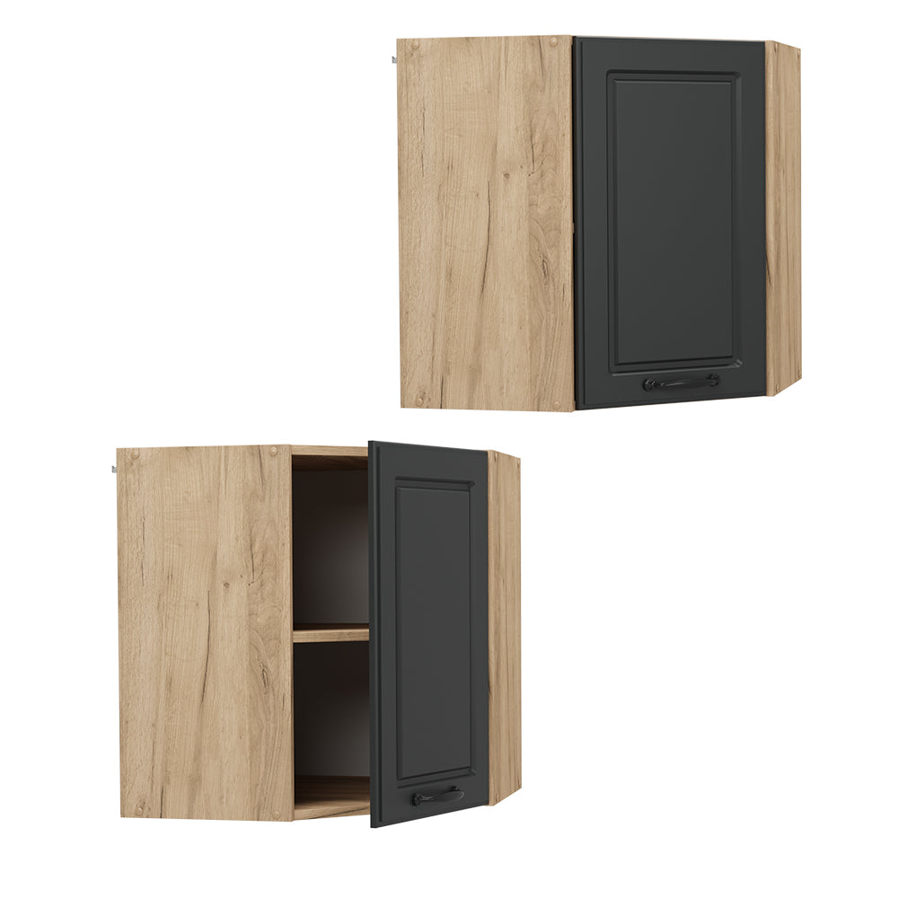 Vicco Mobile angolare da cucina Antracite casa di campagna 57 cm