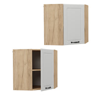 Vicco Mobile angolare da cucina Bianco casa di campagna 57 cm