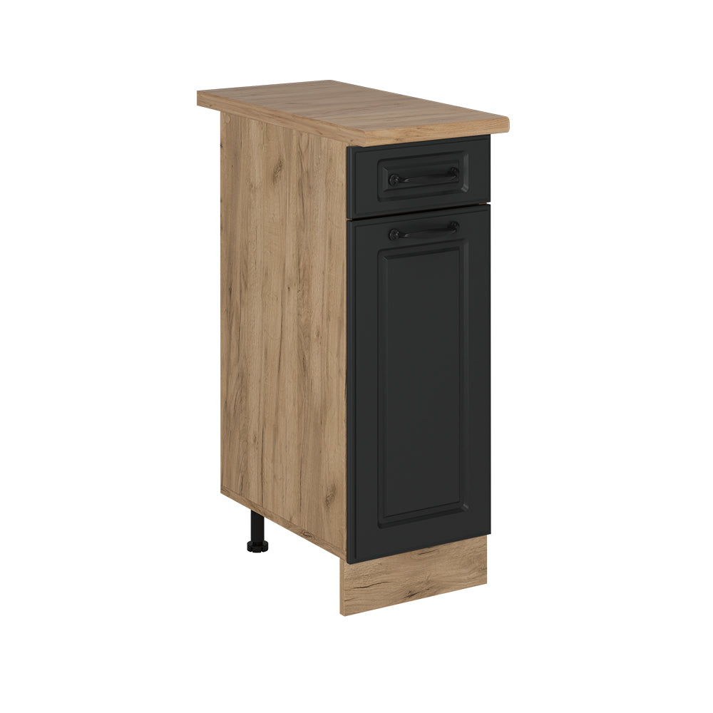Vicco Mobiletto base per cucina Antracite casa di campagna 30 cm , PL Rovere