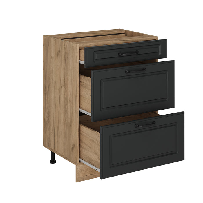 Vicco Mobiletto base per cucina Antracite casa di campagna 60 cm PL Marmo