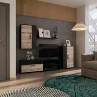 Vicco Parete attrezzata Antracite/beige Set di 4 pezzi