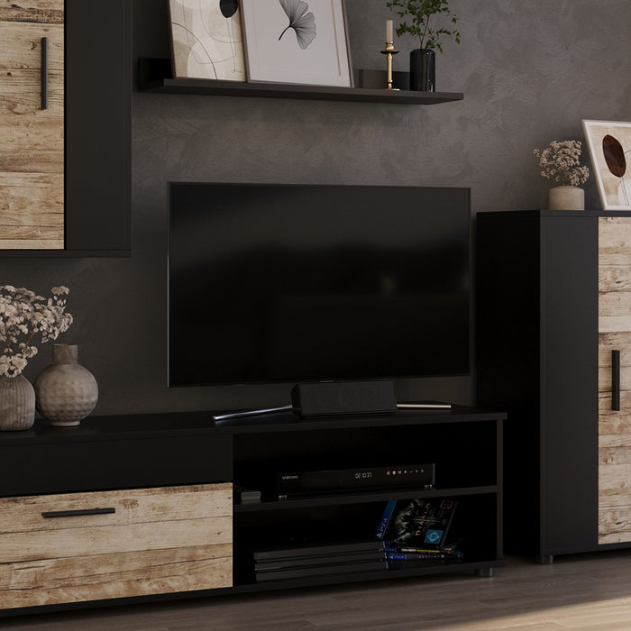 Vicco Parete attrezzata Antracite/beige Set di 4 pezzi