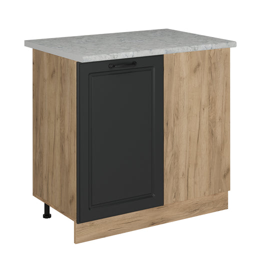 Vicco Mobile ad angolo cucina Antracite casa di campagna 86 cm PL Marmo