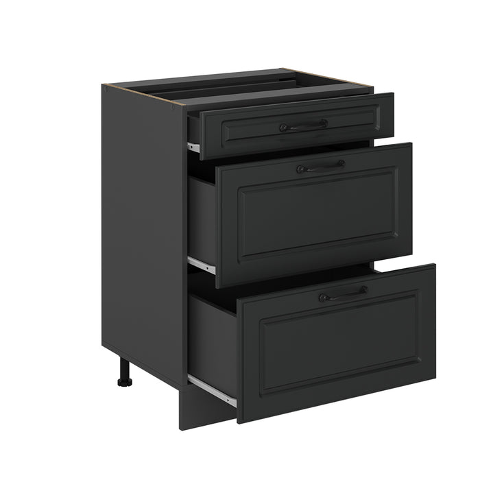 Vicco Mobiletto base per cucina Antracite casa di campagna 60 cm PL Marmo