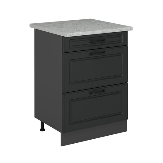 Vicco Mobiletto base per cucina Antracite casa di campagna 60 cm PL Marmo