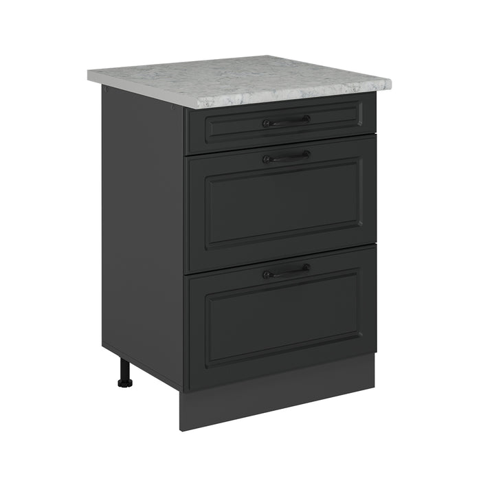 Vicco Mobiletto base per cucina Antracite casa di campagna 60 cm PL Marmo