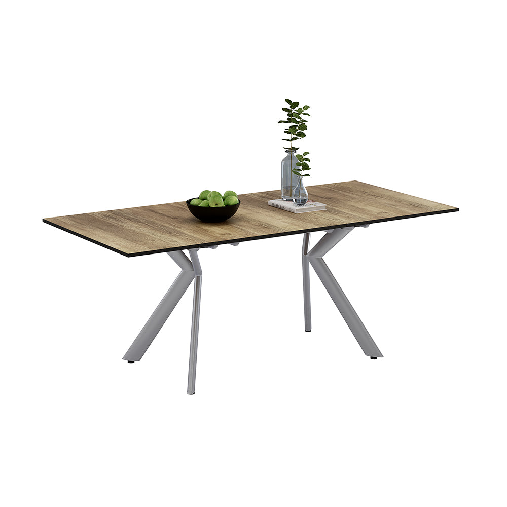Vicco Tavolo da pranzo Rovere rustico/grigio 140 x 90 cm estensibile