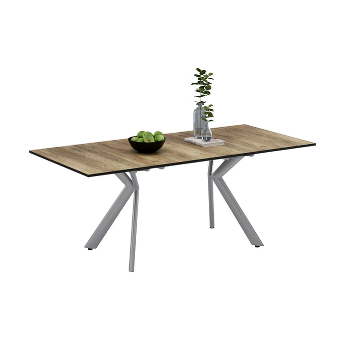 Vicco Tavolo da pranzo Rovere rustico/grigio 140 x 90 cm estensibile