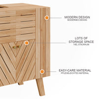 Vicco Mobiletto per lavabo Bambù 60 x 65 cm con 2 porte