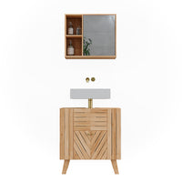 Vicco Set di mobili da bagno Bambù 2 parti