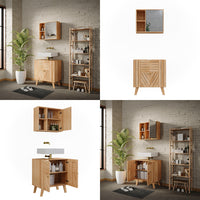 Vicco Set di mobili da bagno Bambù 2 parti