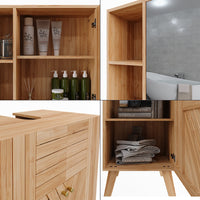 Vicco Set di mobili da bagno Bambù 3 parti, con colonna