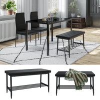 Vicco Panca ad angolo per la sala da pranzo Nero 85 x 35 cm