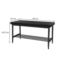 Vicco Panca ad angolo per la sala da pranzo Nero 85 x 35 cm