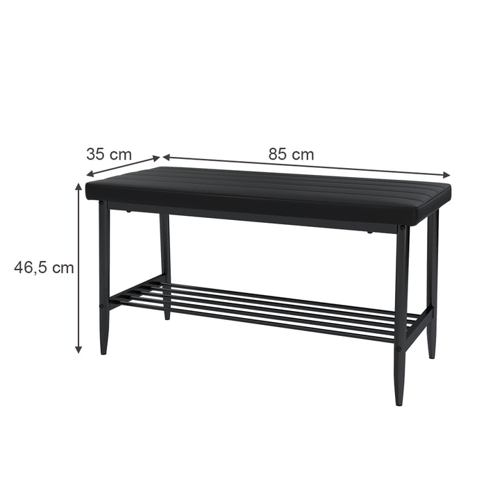 Vicco Panca ad angolo per la sala da pranzo Nero 85 x 35 cm