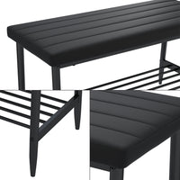 Vicco Panca ad angolo per la sala da pranzo Nero 85 x 35 cm