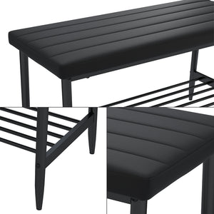 Vicco Panca ad angolo per la sala da pranzo Nero 85 x 35 cm